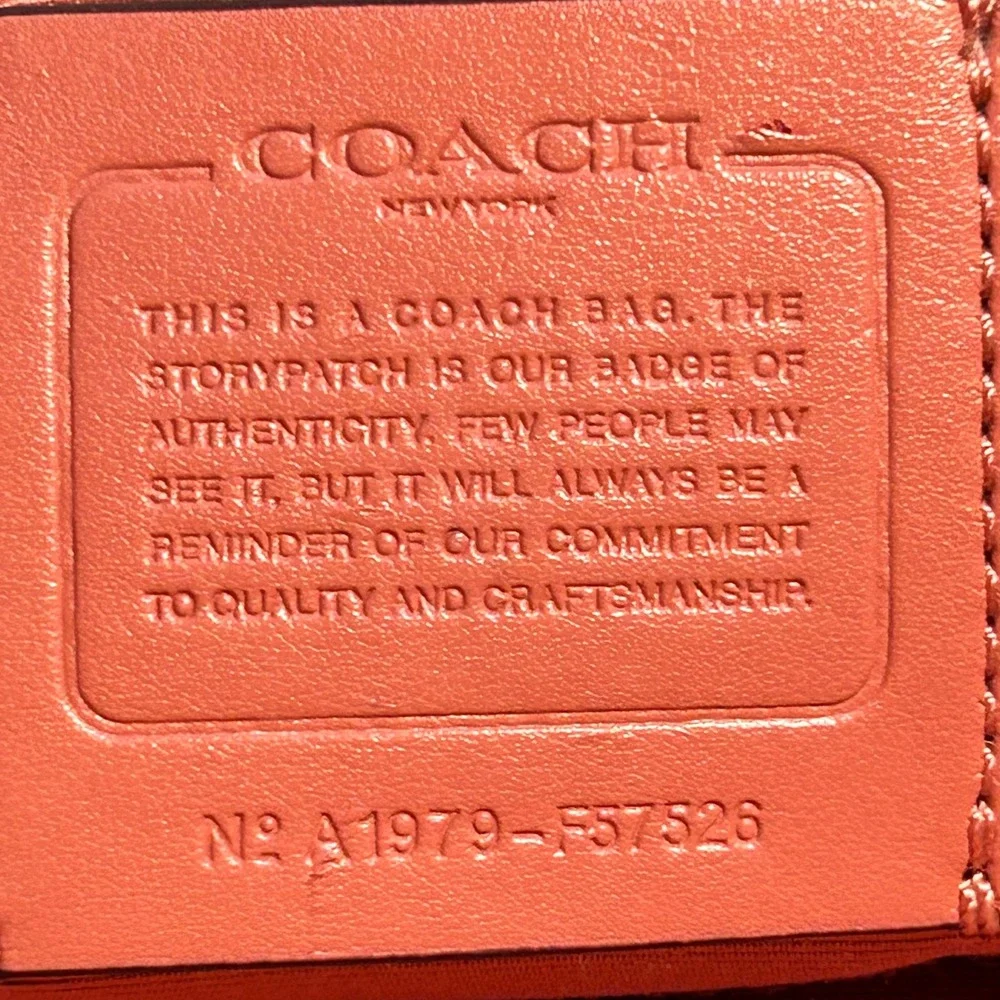 Coach Ava Tote Coral Pink Crossgrain Leather Shoulder Bag F57526 Gold Hardware